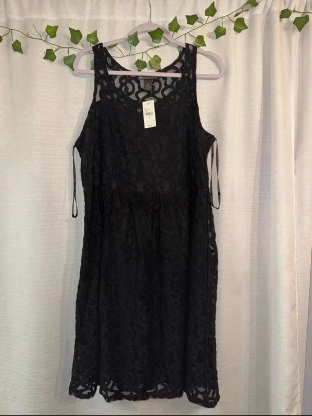 Lane Bryant Black Lace Midi Dress